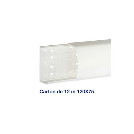 Carton de 12 mètres de conduit de climatisation CND 120x75 1 compartiment blanc